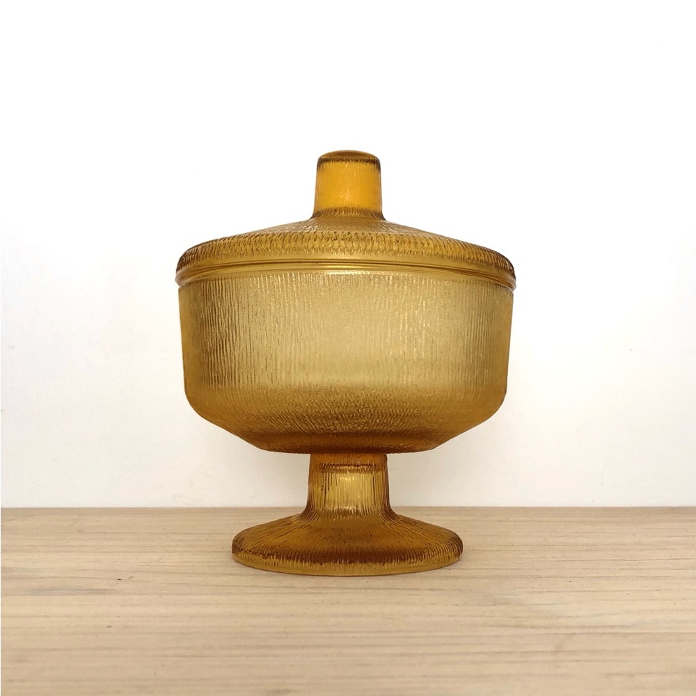 Textured Amber Glass Stasher